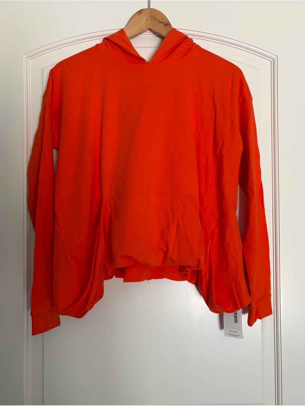 COS Collection of Style Vibrant Orange Cotton Minimalist Sweatshirt Hooded Tee